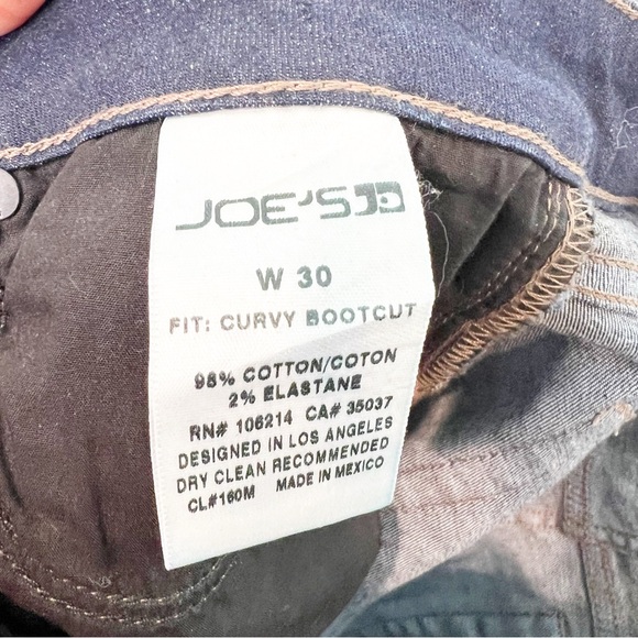 JOE’S CURVY MID RISE BOOT CUT JEANS WOMENS SZ 30 - Picture 4 of 6